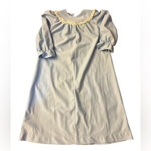 Vintage night gown blue looks to be hand made size is as shown beautiful piece